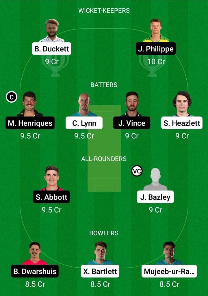 HEA vs SIX Dream11 Fantasy Team Prediction