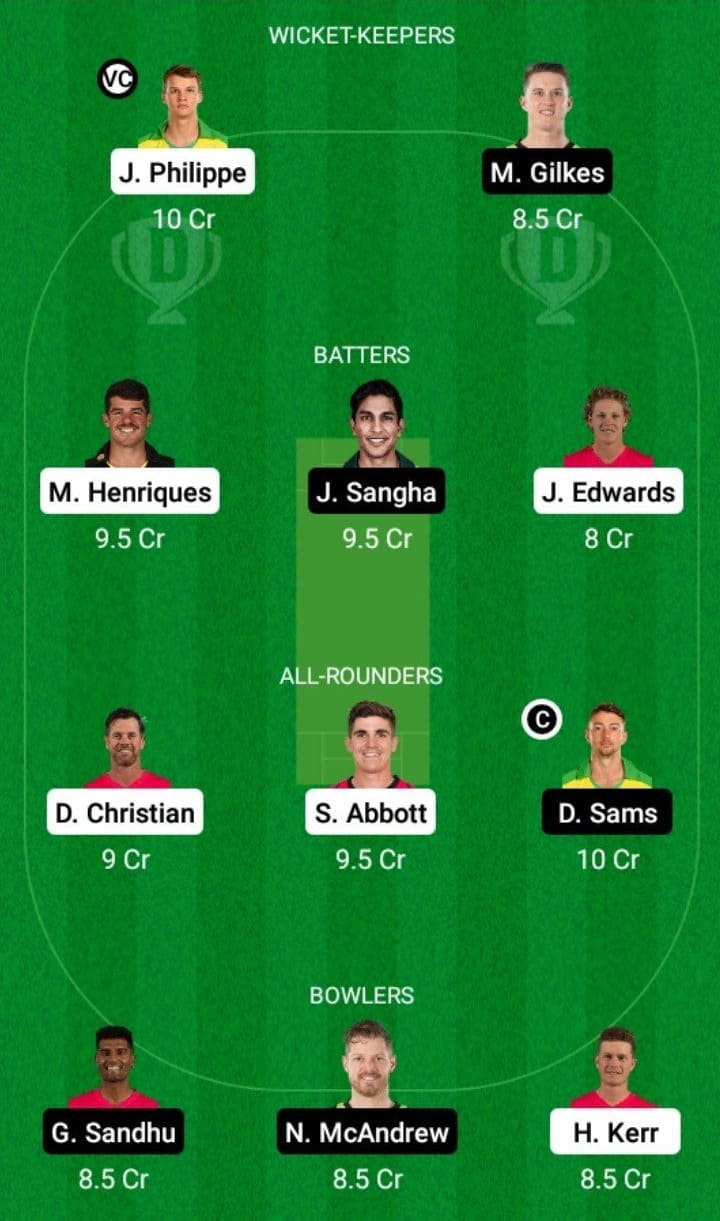 SIX vs THU Dream11 Fantasy Team Prediction