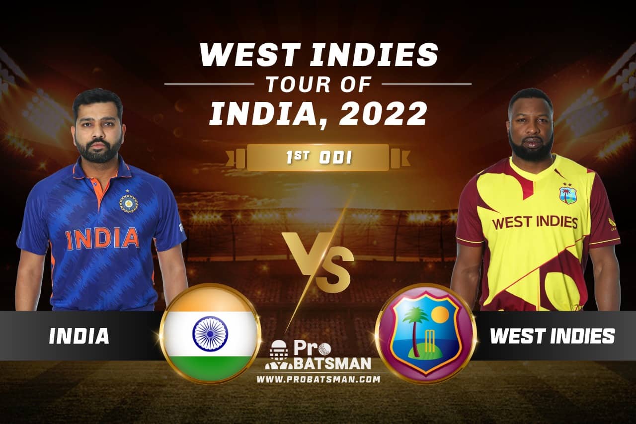 1st ODI - IND vs WI Dream11 Prediction