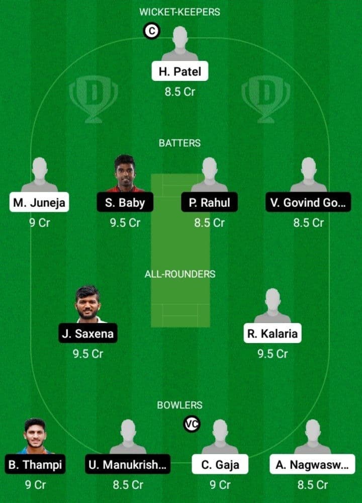 GUJ vs KER Dream11 Fantasy Team Prediction GUJ vs KER Dream11 Fantasy Team Prediction