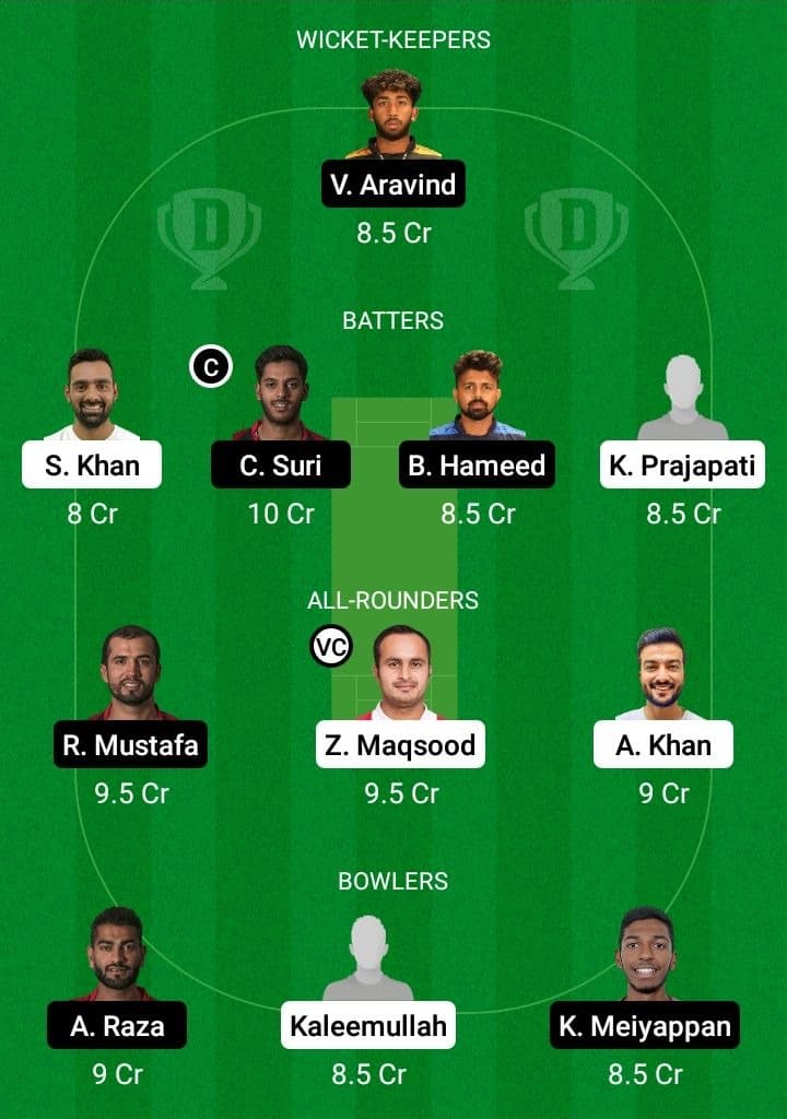 OMN vs UAE Dream11 Fantasy Team Prediction OMN vs UAE Dream11 Fantasy Team Prediction