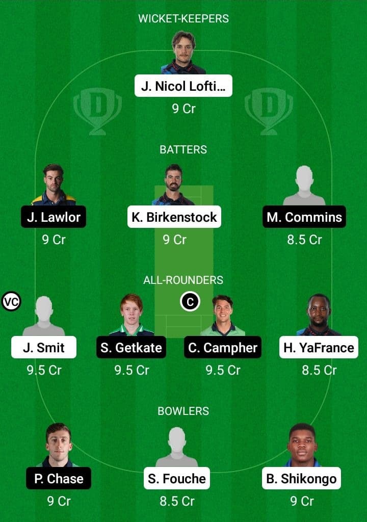 NAM vs IR-A Dream11 Fantasy Team Prediction