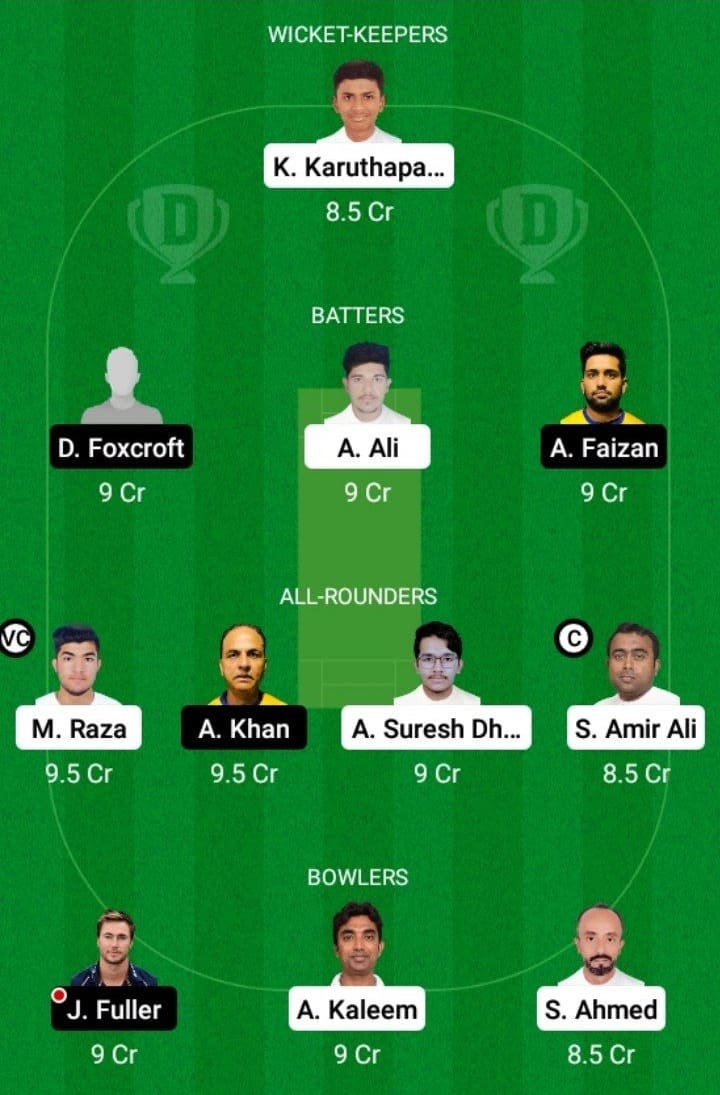 KHW vs GGI Dream11 Prediction With Stats, Pitch Report & Player Record of Oman D10 League, 2022 For Match 3