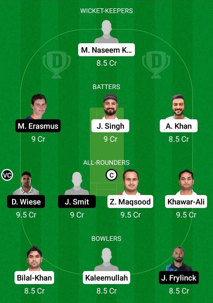 OMN vs NAM Dream11 Fantasy Team Prediction OMN vs NAM Dream11 Fantasy Team Prediction
