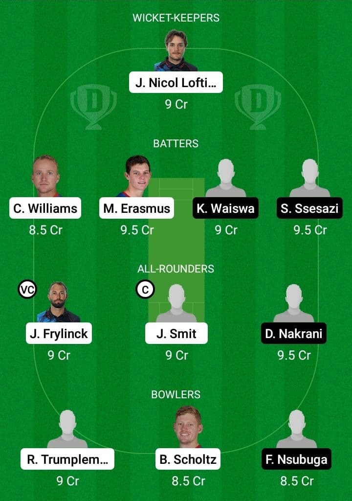 NAM vs UGA Dream11 Fantasy Team Prediction