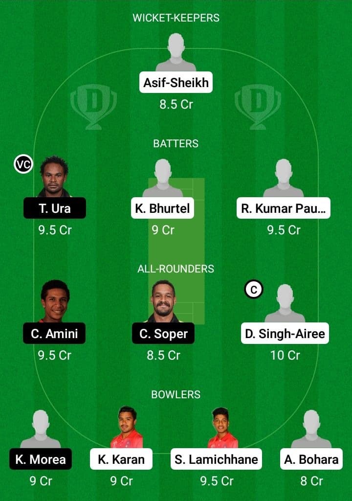 NEP vs PNG Dream11 Fantasy Team Prediction