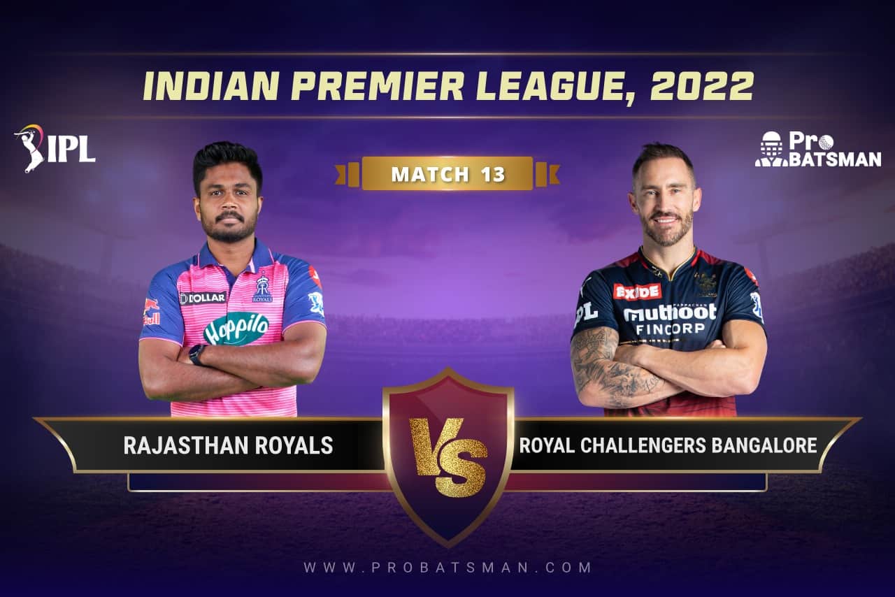 IPL 2022 Match 13 RR vs RCB Dream11 Prediction