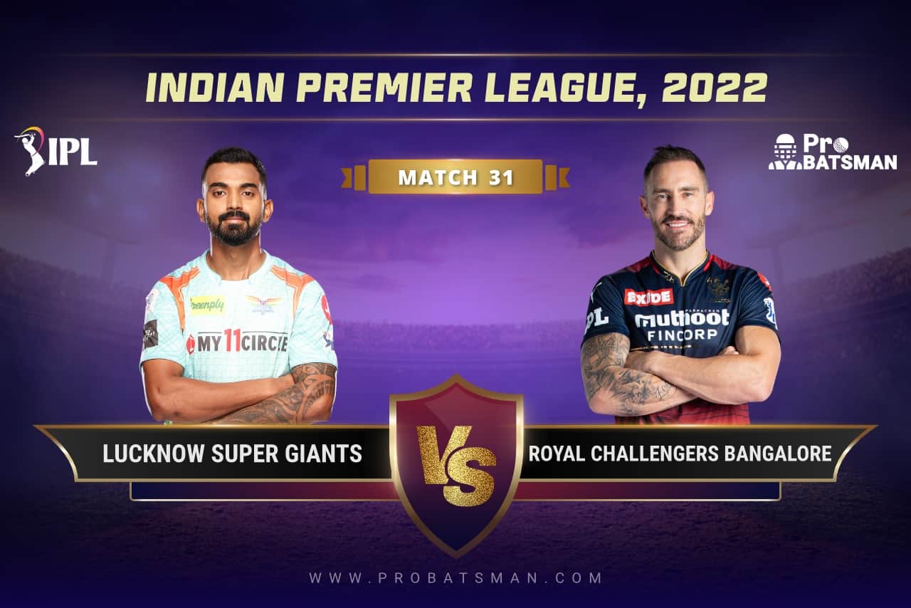 IPL 2022 Match 31 LSG vs RCB Dream11 Prediction