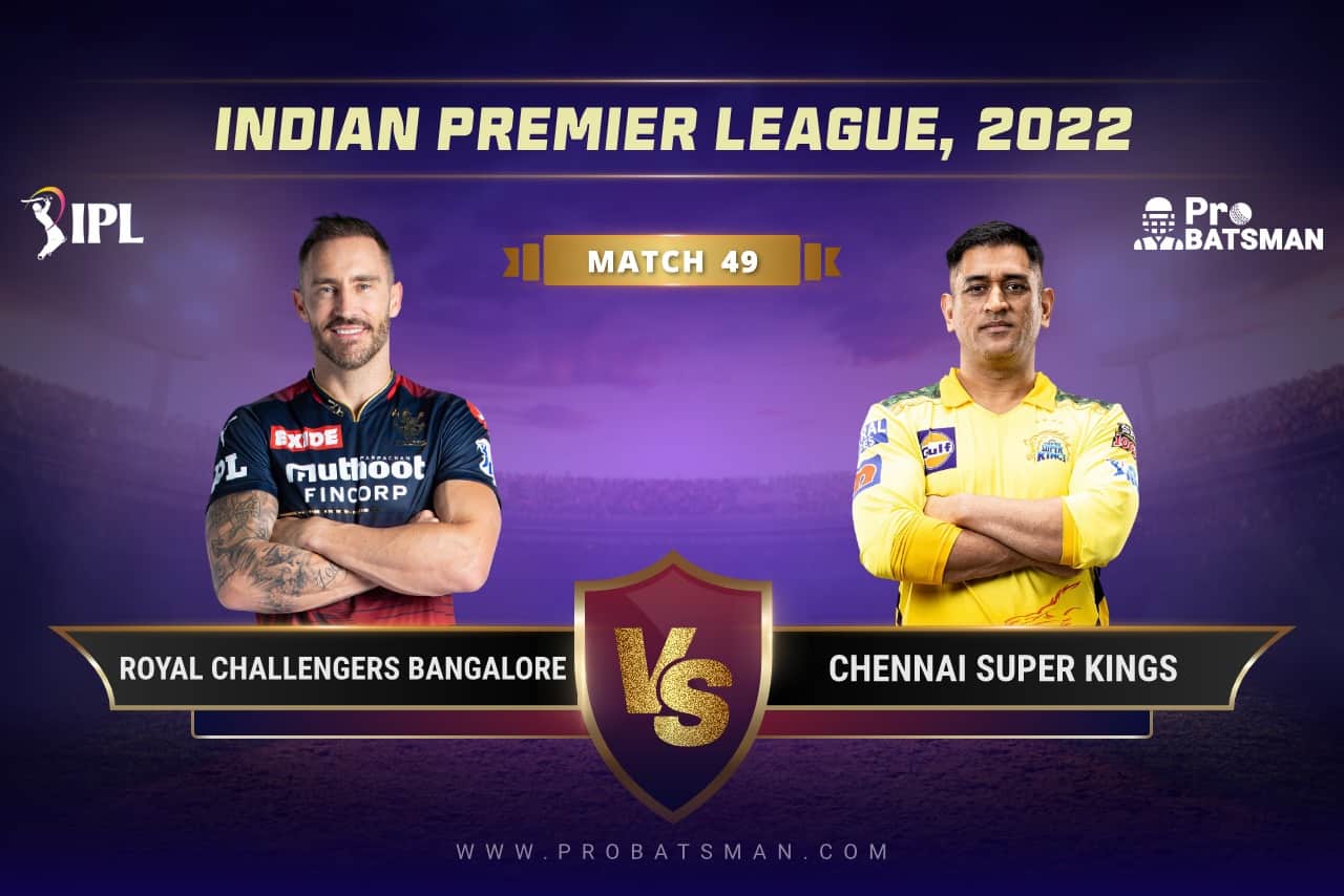IPL 2022 Match 49 BLR vs CSK Dream11 Prediction