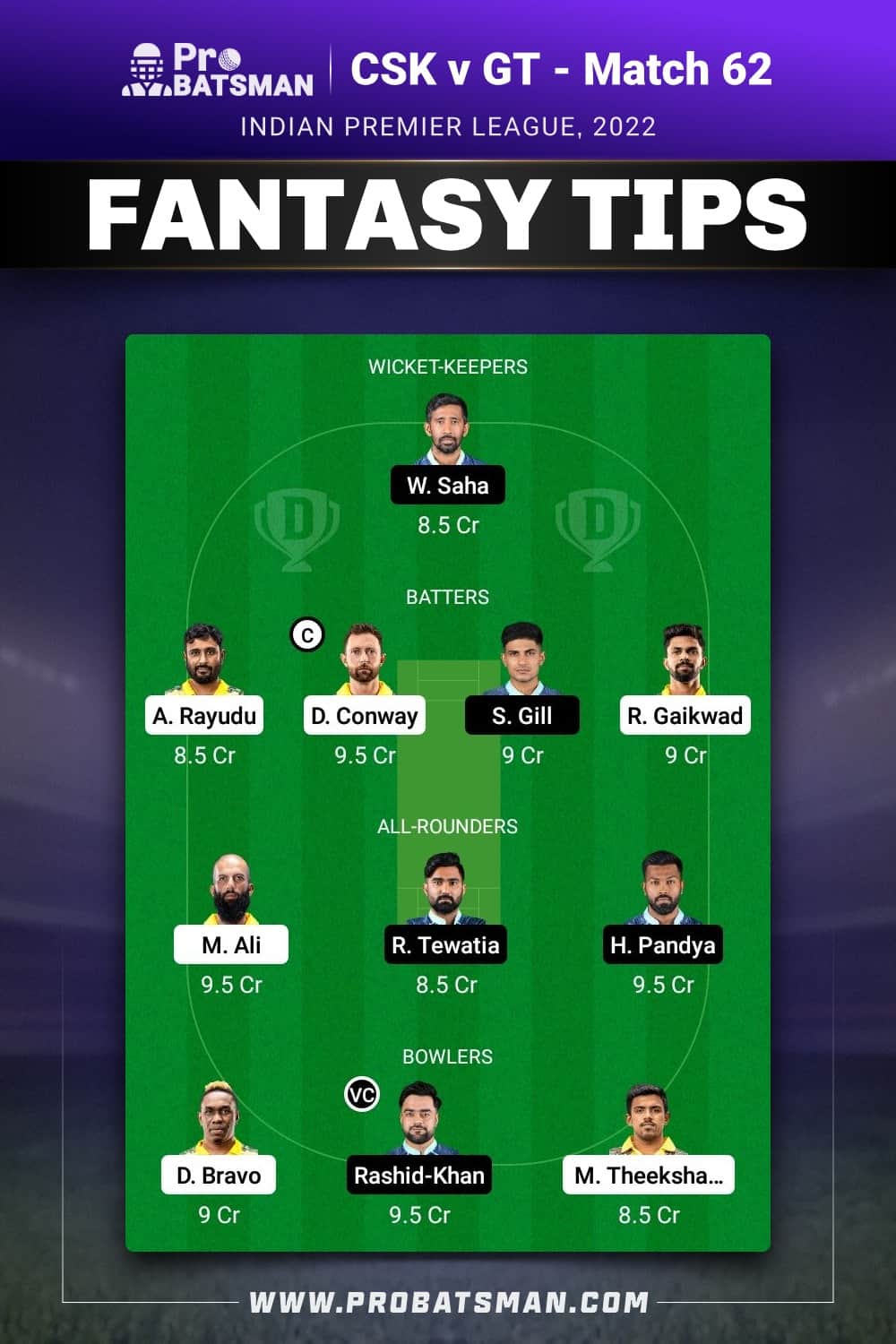 CSK vs GT Dream11 Prediction Fantasy Team 2