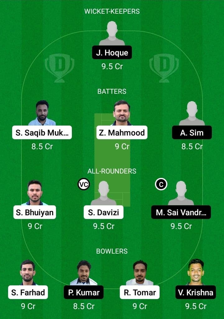 BCC vs PRB Dream11 Fantasy Team Prediction