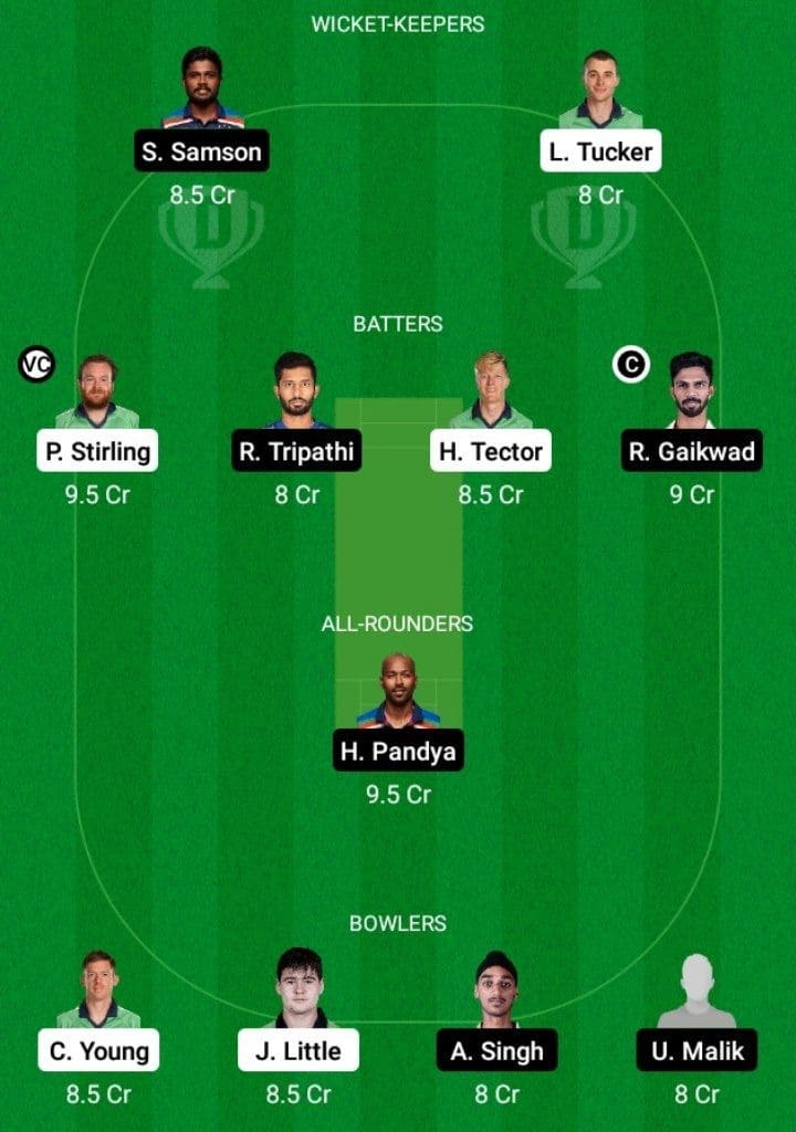 IRE vs IND Dream11 Prediction Fantasy Team 2