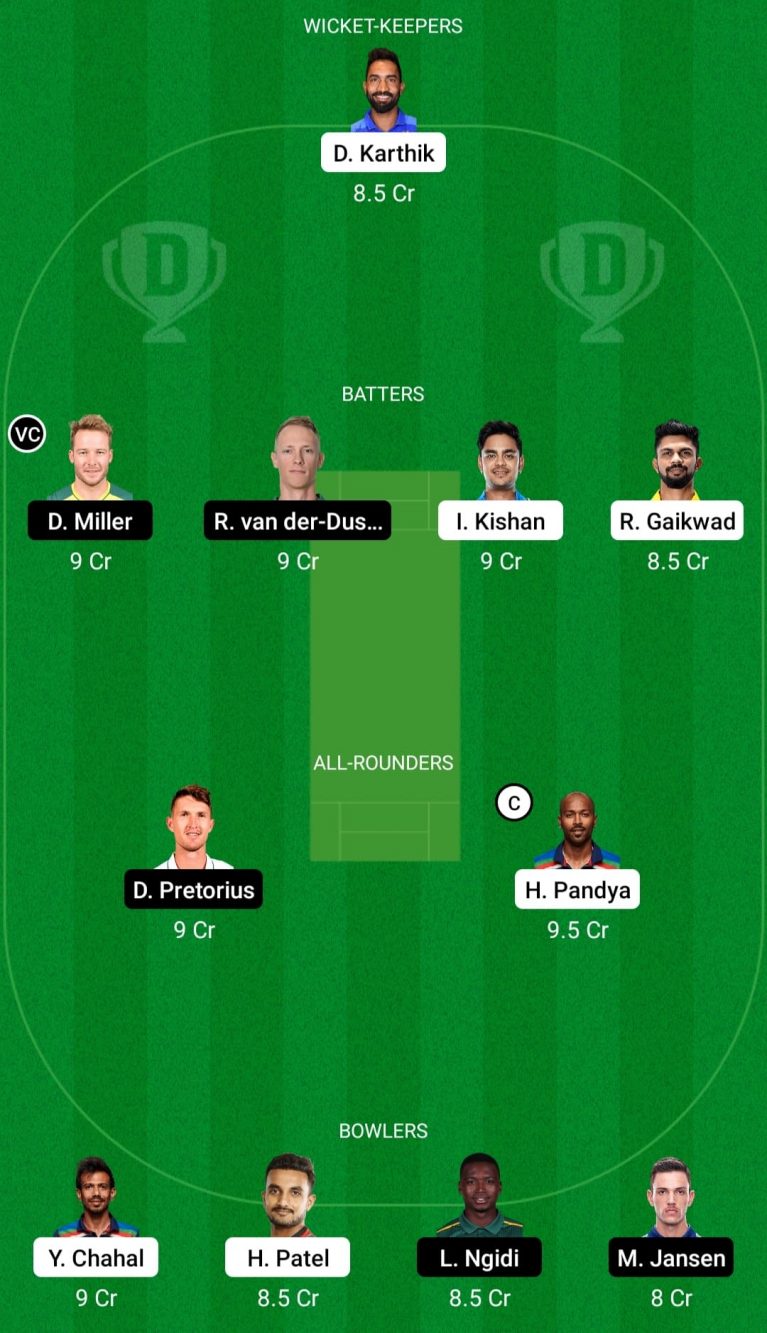 IND vs SA Dream11 Prediction With Stats, Pitch Report & Player Record of South Africa tour of India, 2022 For 5th T20I