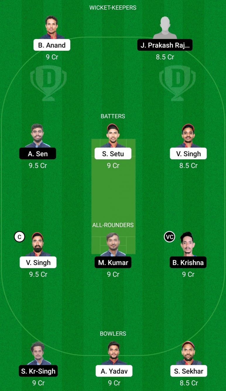 BOK vs SIN Dream11 Prediction With Stats, Pitch Report & Player Record of Jharkhand T20, 2022 For Match 22