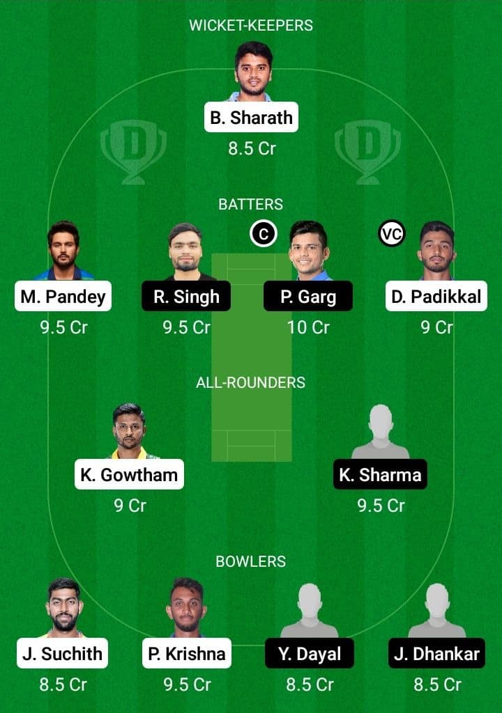 KAR vs UP Dream11 Fantasy Team Prediction