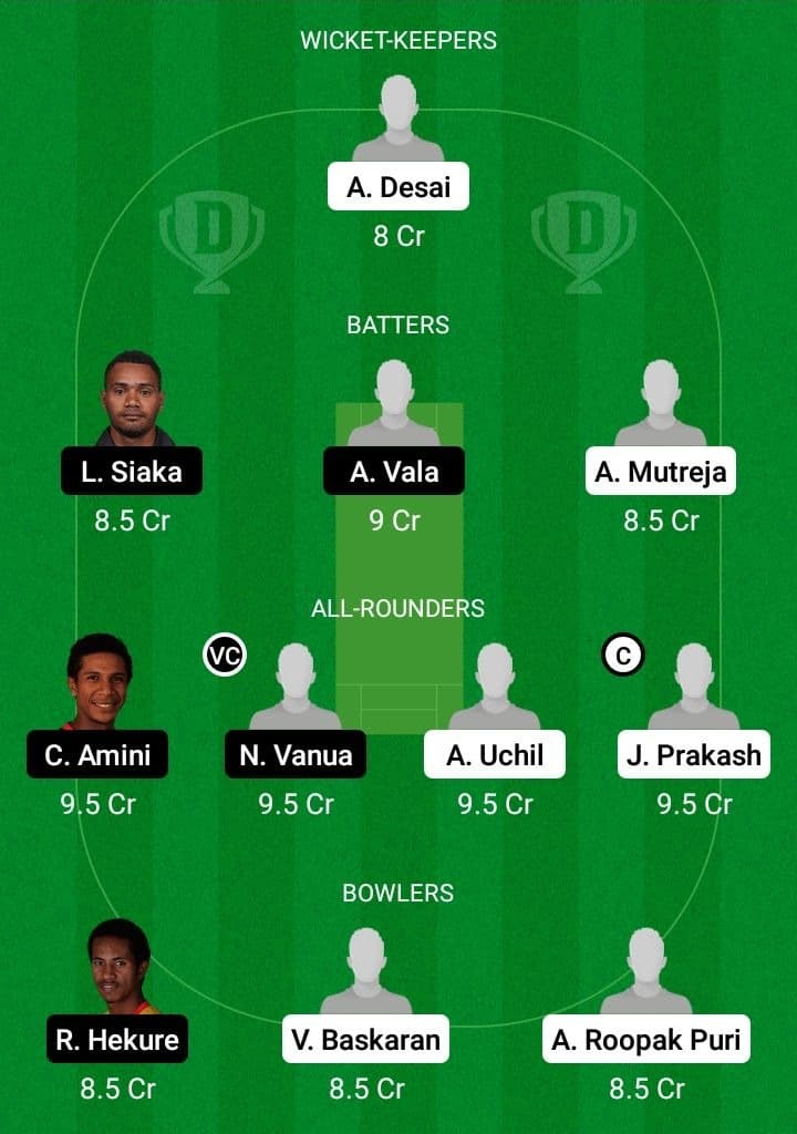 SIN vs PNG Dream11 Fantasy Team Prediction SIN vs PNG Dream11 Fantasy Team Prediction
