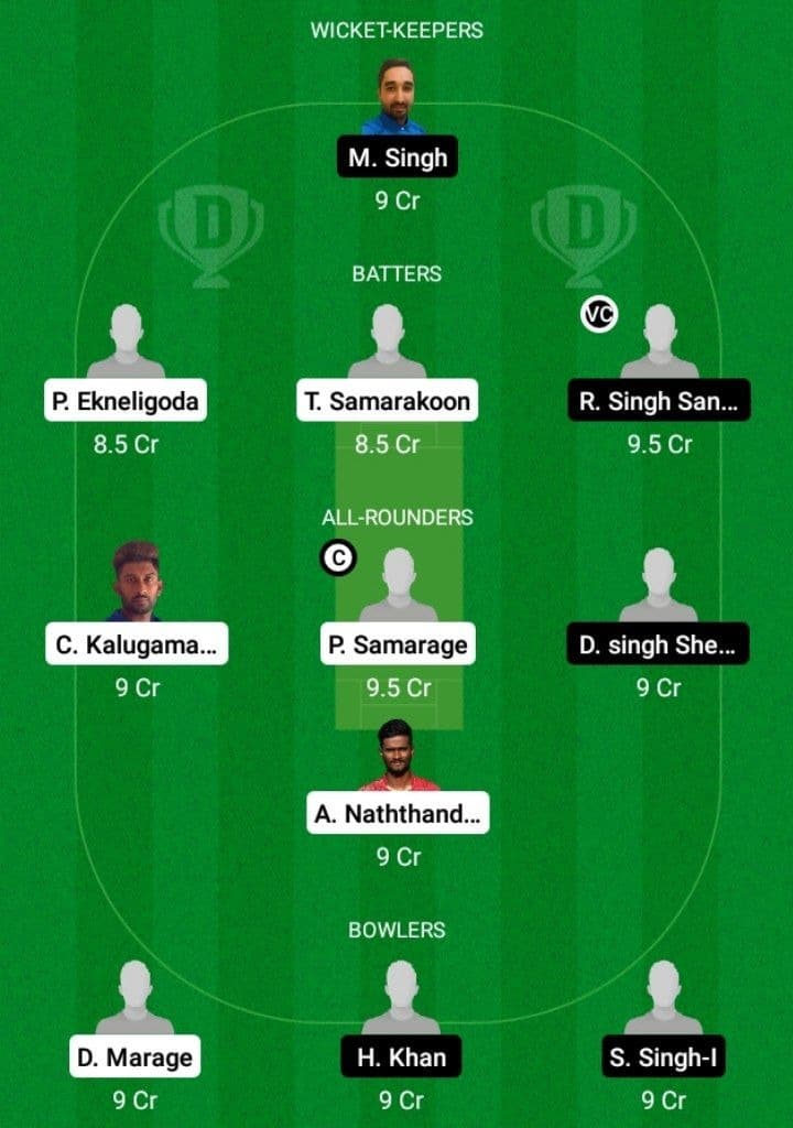 RCC vs CRS Dream11 Fantasy Team Prediction RCC vs CRS Dream11 Fantasy Team Prediction