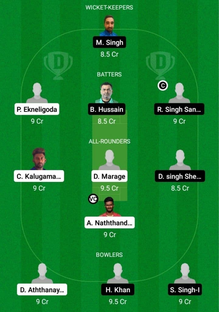 RCC vs CRS Dream11 Fantasy Team Prediction RCC vs CRS Dream11 Fantasy Team Prediction