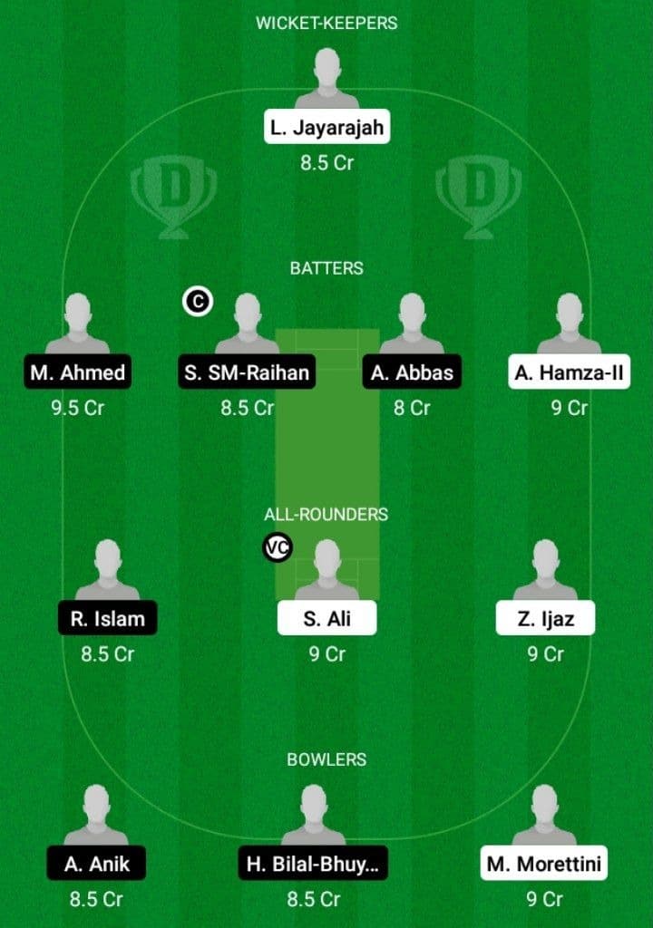 RC vs RBMS Dream11 Fantasy Team Prediction