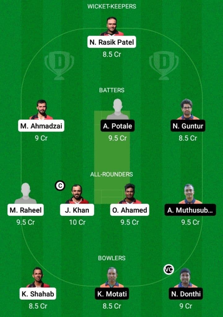 DB vs KCH Dream11 Prediction - Fantasy Team 1