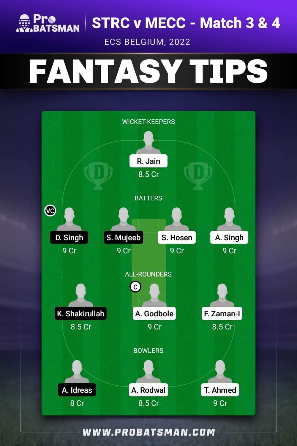 STRC vs MECC Dream11 Prediction - Fantasy Team 2