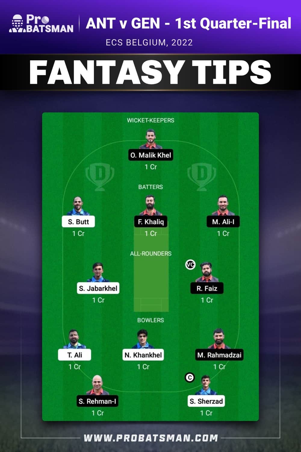 ANT vs GEN Dream11 Prediction - Fantasy Team 2 ANT vs GEN Dream11 Prediction - Fantasy Team 2