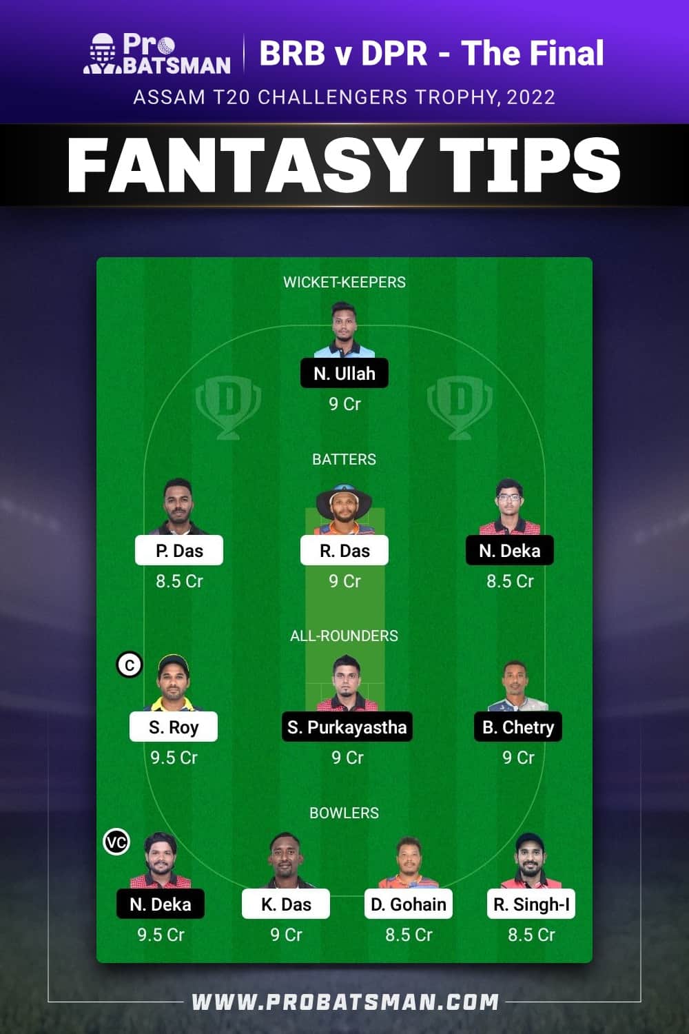 BRB vs DPR Dream11 Prediction - Fantasy Team 2