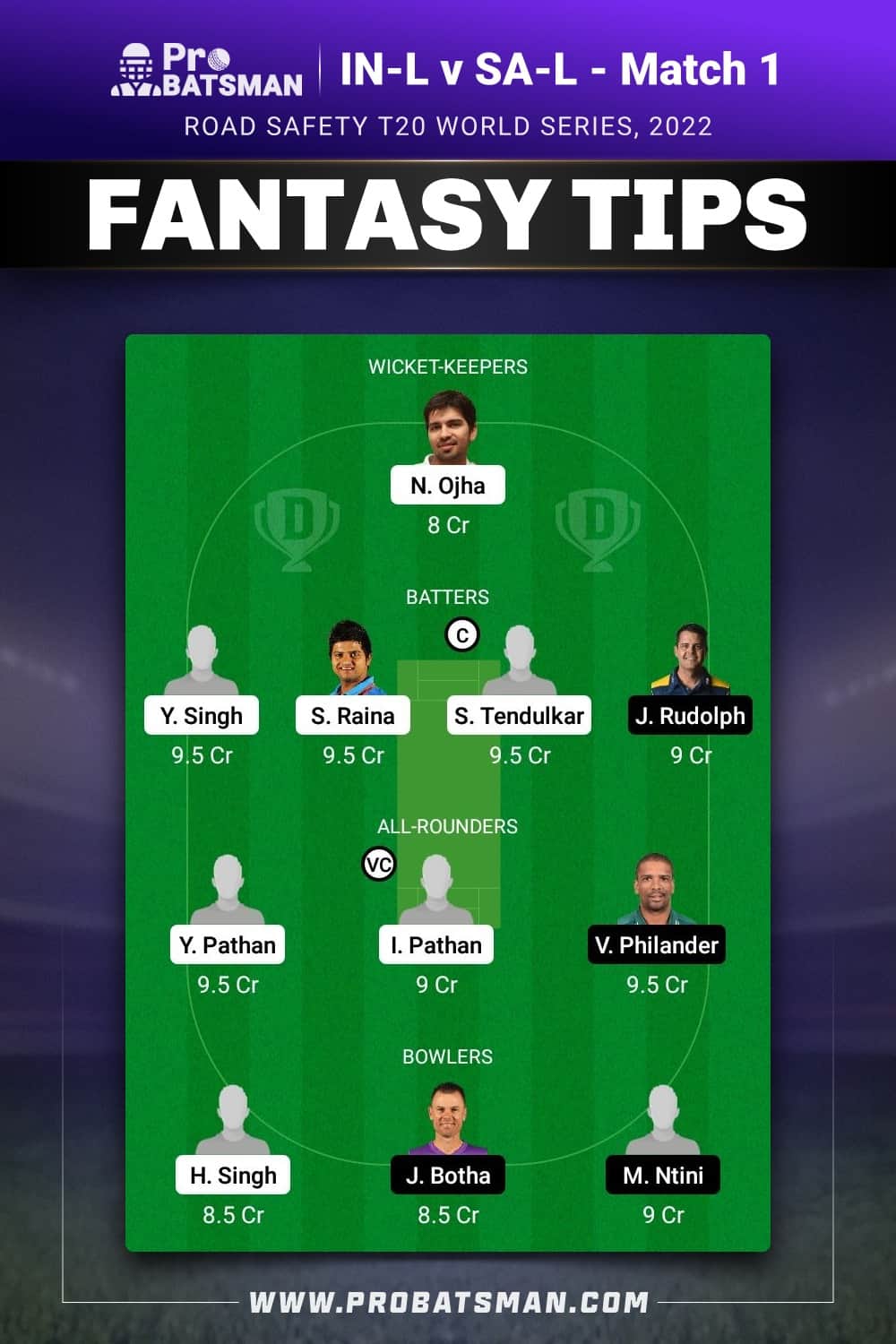 IN-L vs SA-L Dream11 Prediction - Fantasy Team 2