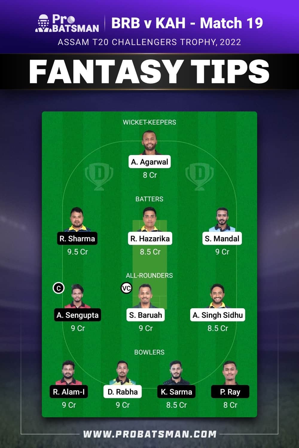 BHB vs KAH Dream11 Prediction - Fantasy Team 2