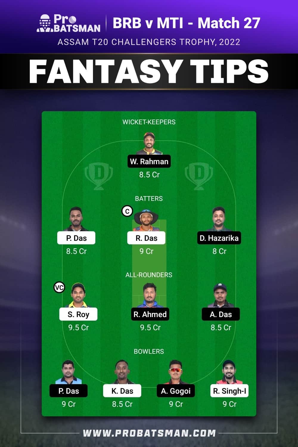 BRB vs MTI Dream11 Prediction - Fantasy Team 2