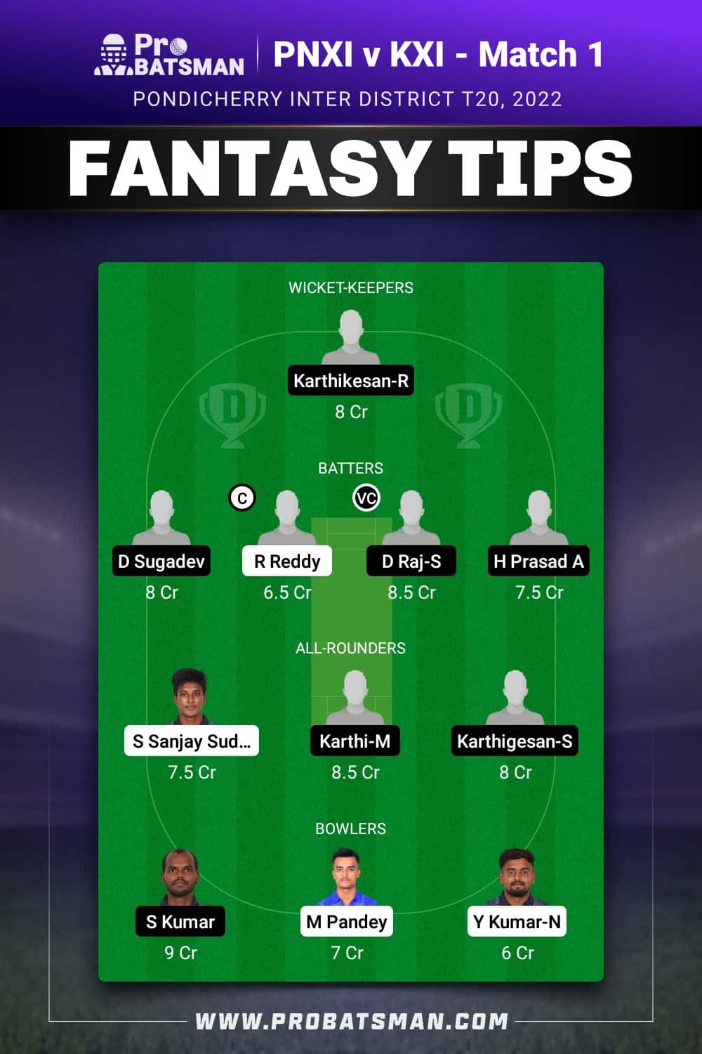 PNXI vs KXI Dream11 Prediction - Fantasy Team 2