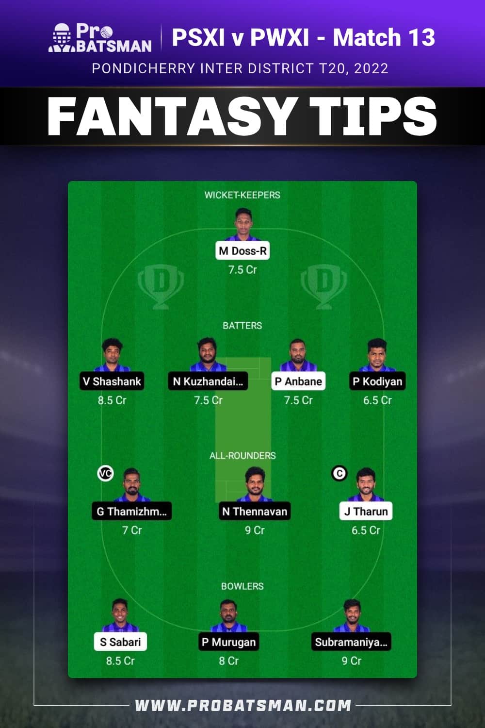 PSXI vs PWXI Dream11 Prediction - Fantasy Team 2