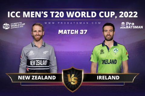 NZ vs IRE Dream11 Prediction With Stats, Pitch Report & Player Record of ICC T20 World Cup, 2022 For Match 37