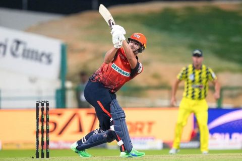 Rilee Rossouw of Delhi Bulls in Abu Dhabi T10 League