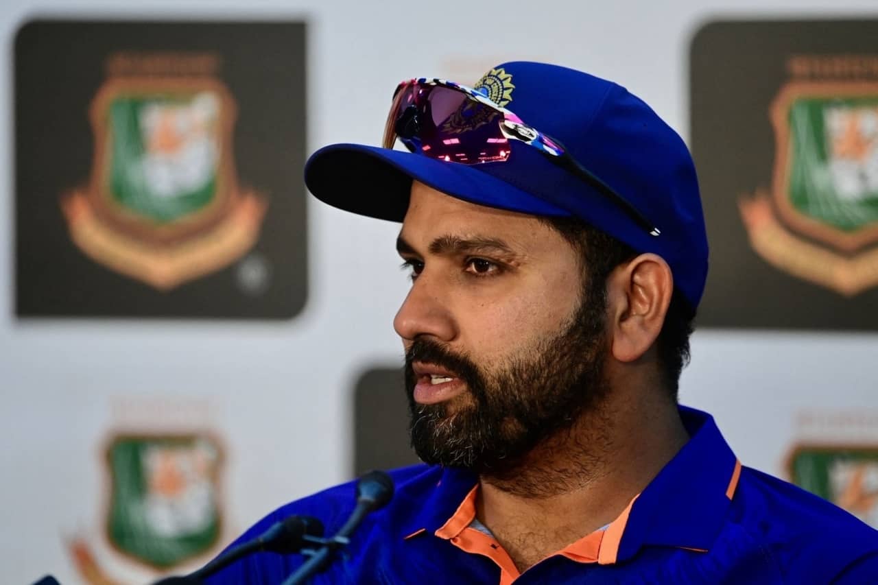 Rohit Sharma of India During a Press Conference before India tour of India 2022