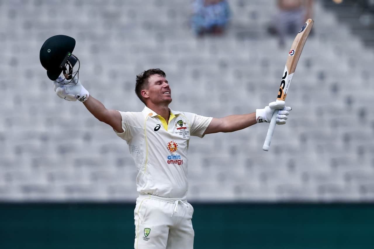 David Warner Celebrating his Double Century Against South Africa in his 100th Test Match