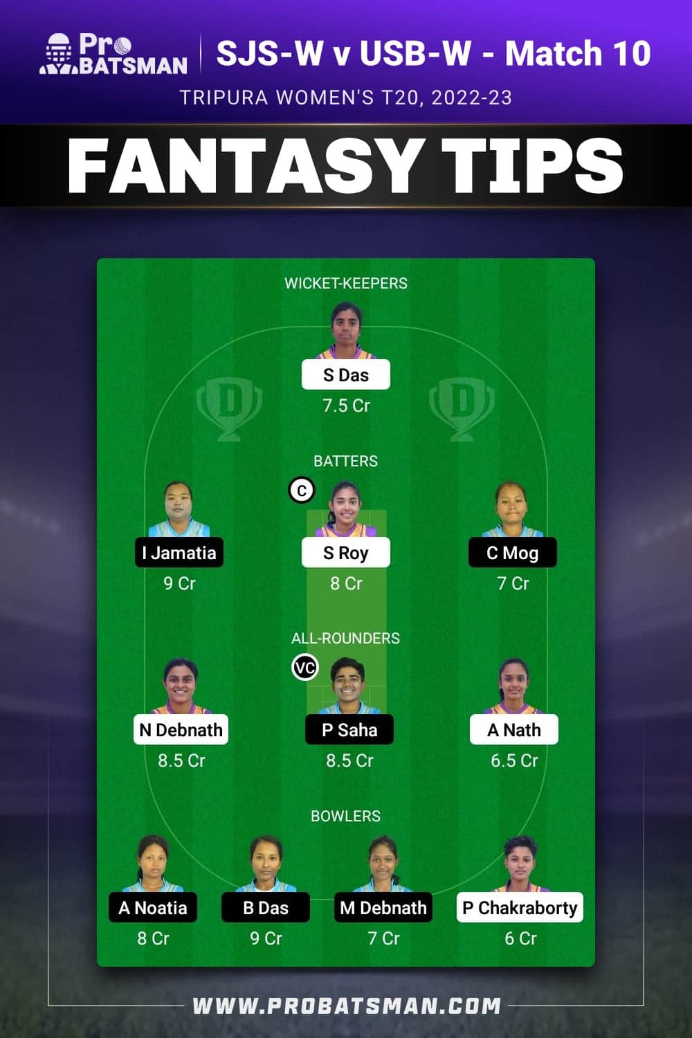 SJS-W vs USB-W Dream11 Prediction - Fantasy Team 2 SJS-W vs USB-W Dream11 Prediction - Fantasy Team 2
