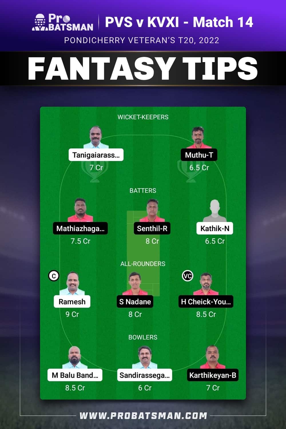 PVS vs KVXI Dream11 Prediction - Fantasy Team 2