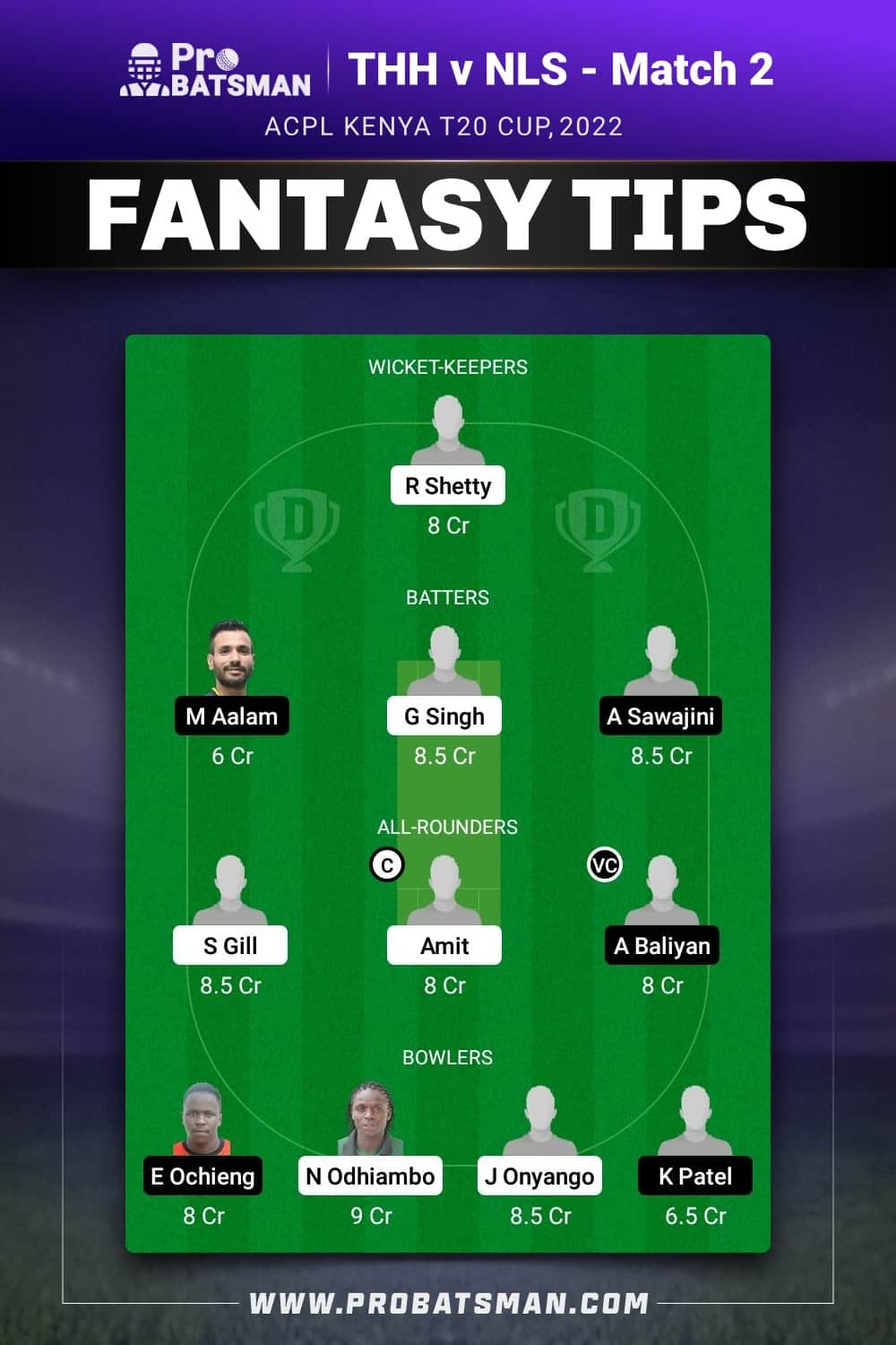 THH vs NLS Dream11 Prediction - Fantasy Team 2