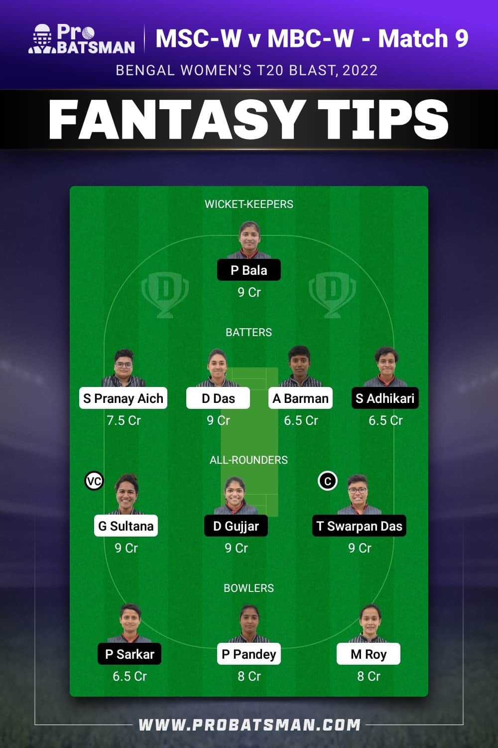 MSC-W vs MBC-W Dream11 Prediction - Fantasy Team 2 MSC-W vs MBC-W Dream11 Prediction - Fantasy Team 2