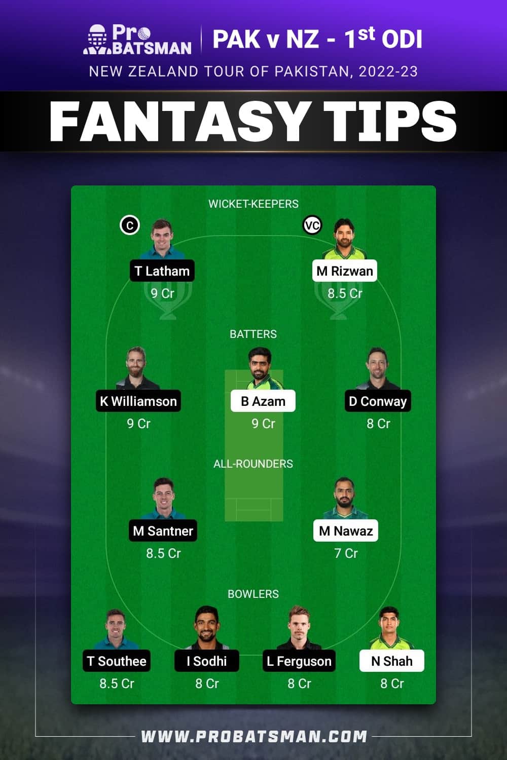 PAK vs NZ Dream11 Prediction - Fantasy Team 2