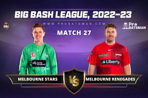 STA vs REN Dream11 Prediction With Stats, Pitch Report & Player Record of BBL, 2022-23 For Match 27