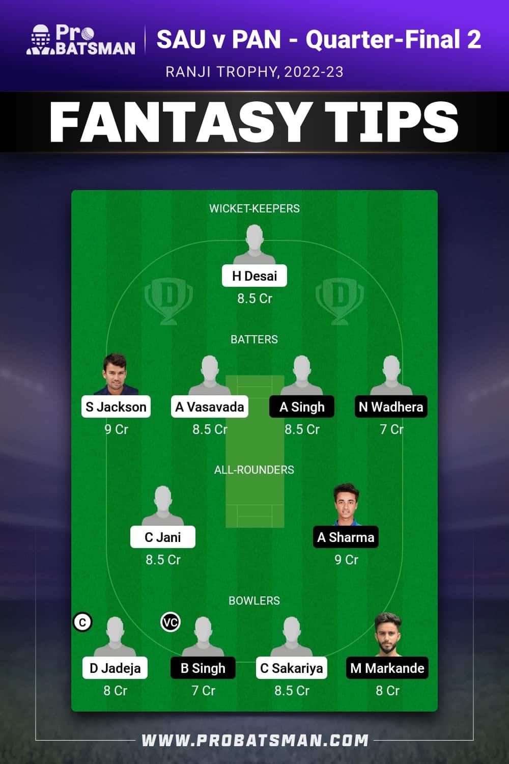 SAU vs PUN Dream11 Prediction - Fantasy Team 1