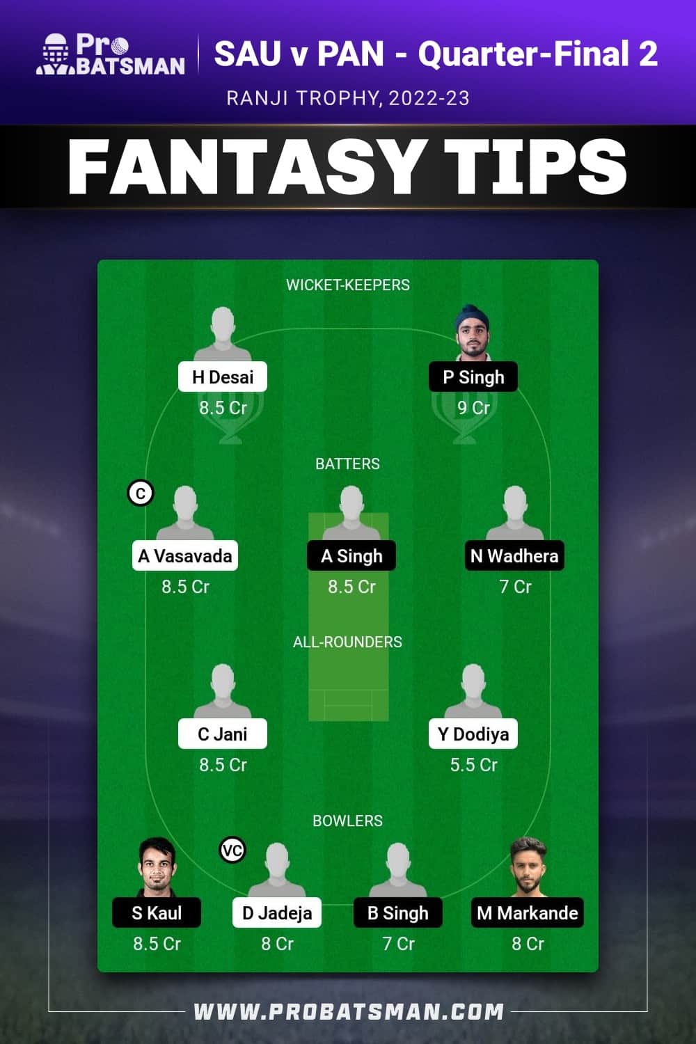 SAU vs PUN Dream11 Prediction - Fantasy Team 2