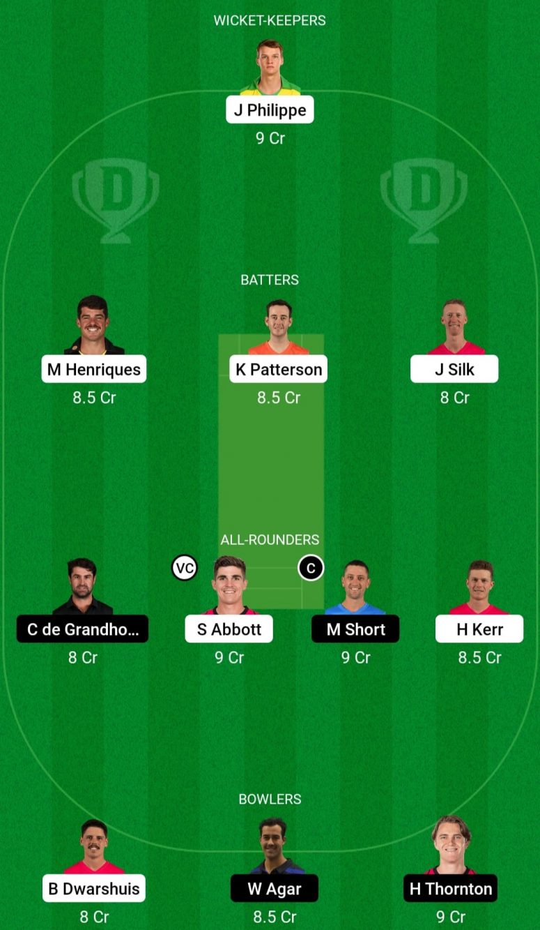 SIX vs STR Dream11 Prediction With Stats, Pitch Report & Player Record of BBL, 2022-23 For Match 45