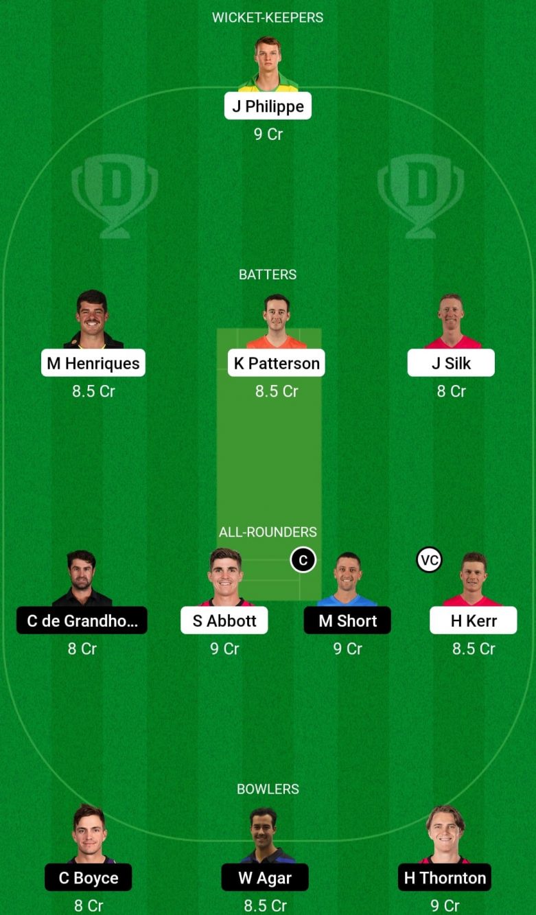 SIX vs STR Dream11 Prediction With Stats, Pitch Report & Player Record of BBL, 2022-23 For Match 45