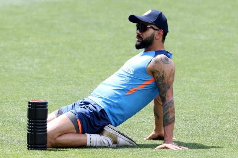 Virat Kohli during squad training session