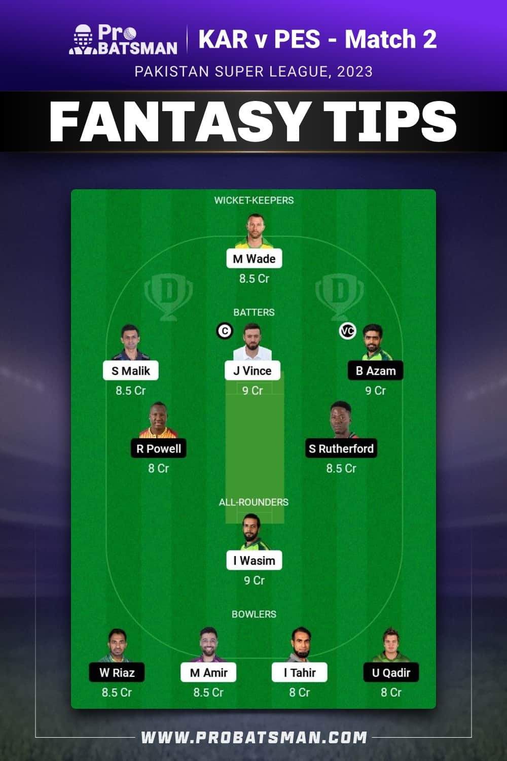 KAR vs PES Dream11 Prediction - Fantasy Team 2 KAR vs PES Dream11 Prediction - Fantasy Team 2
