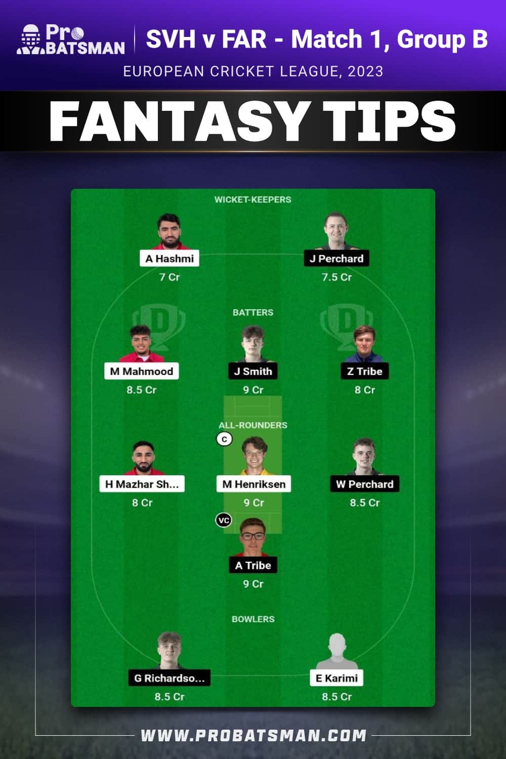 SVH vs FAR Dream11 Prediction - Fantasy Team 2