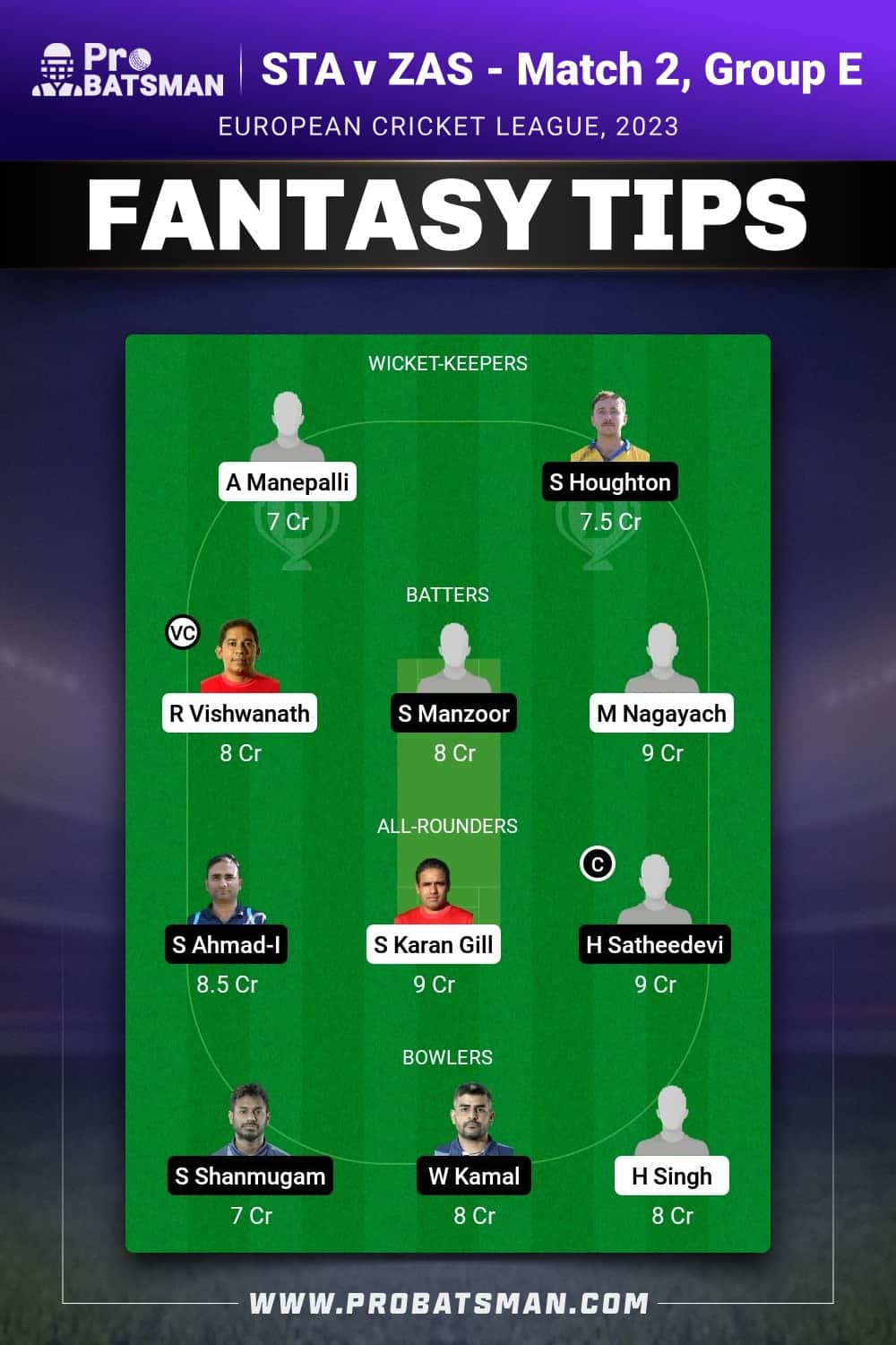 STA vs ZAS Dream11 Prediction - Fantasy Team 2 STA vs ZAS Dream11 Prediction - Fantasy Team 2